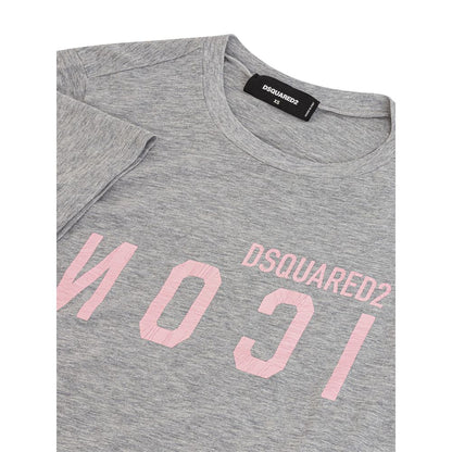 T-shirt in cotone grigio Dsquared²
