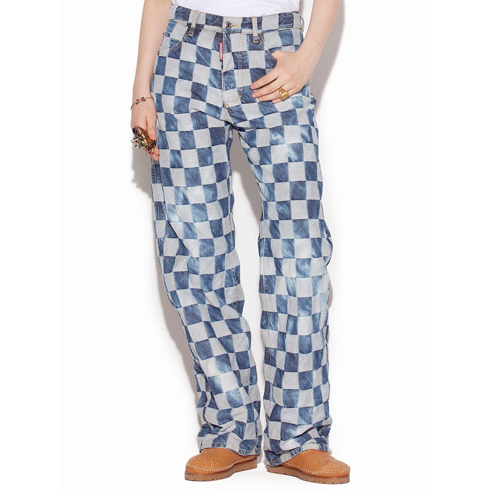 Jean Dsquared² bleu en coton coupe décontractée
