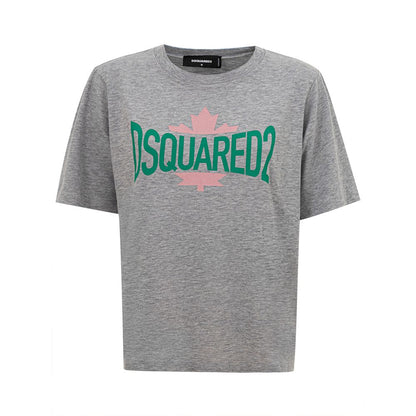 T-shirt in cotone grigio Dsquared²