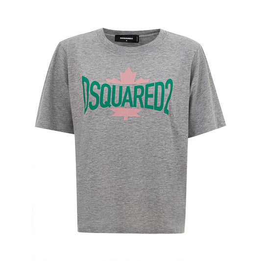 T-shirt in cotone grigio Dsquared²