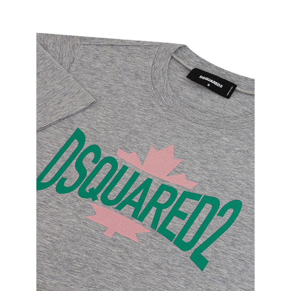 T-shirt in cotone grigio Dsquared²