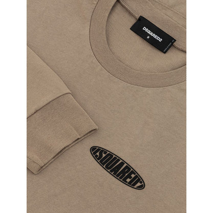 T-shirt in cotone beige Dsquared²