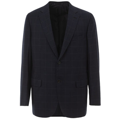 Blazer in lana blu Brioni