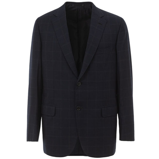 Blazer in lana blu Brioni