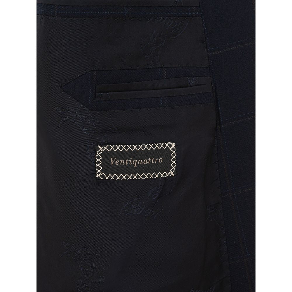 Blazer in lana blu Brioni
