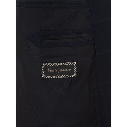 Blazer in lana blu Brioni