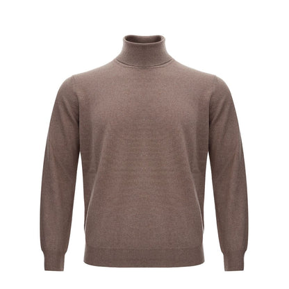 KANGRA Col roulé en laine marron