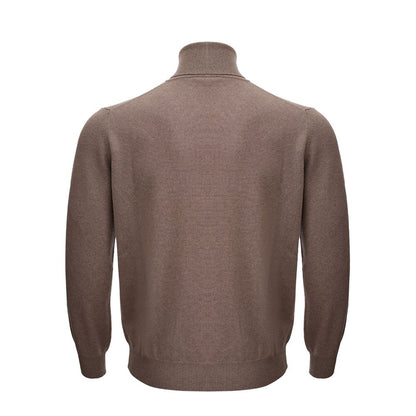 KANGRA Col roulé en laine marron