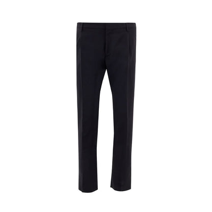 Pantalon habillé en laine noire Valentino