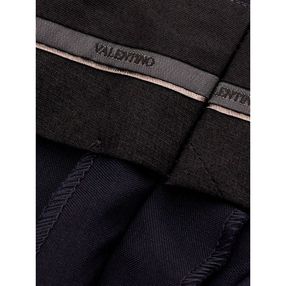 Pantalon habillé en laine noire Valentino