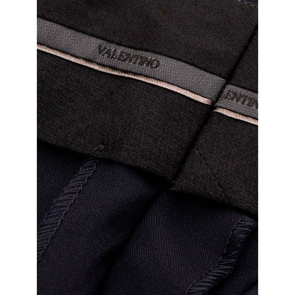 Pantalon habillé en laine noire Valentino