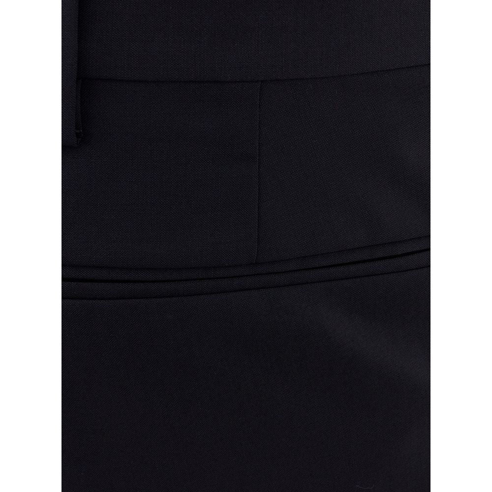 Pantalon habillé en laine noire Valentino
