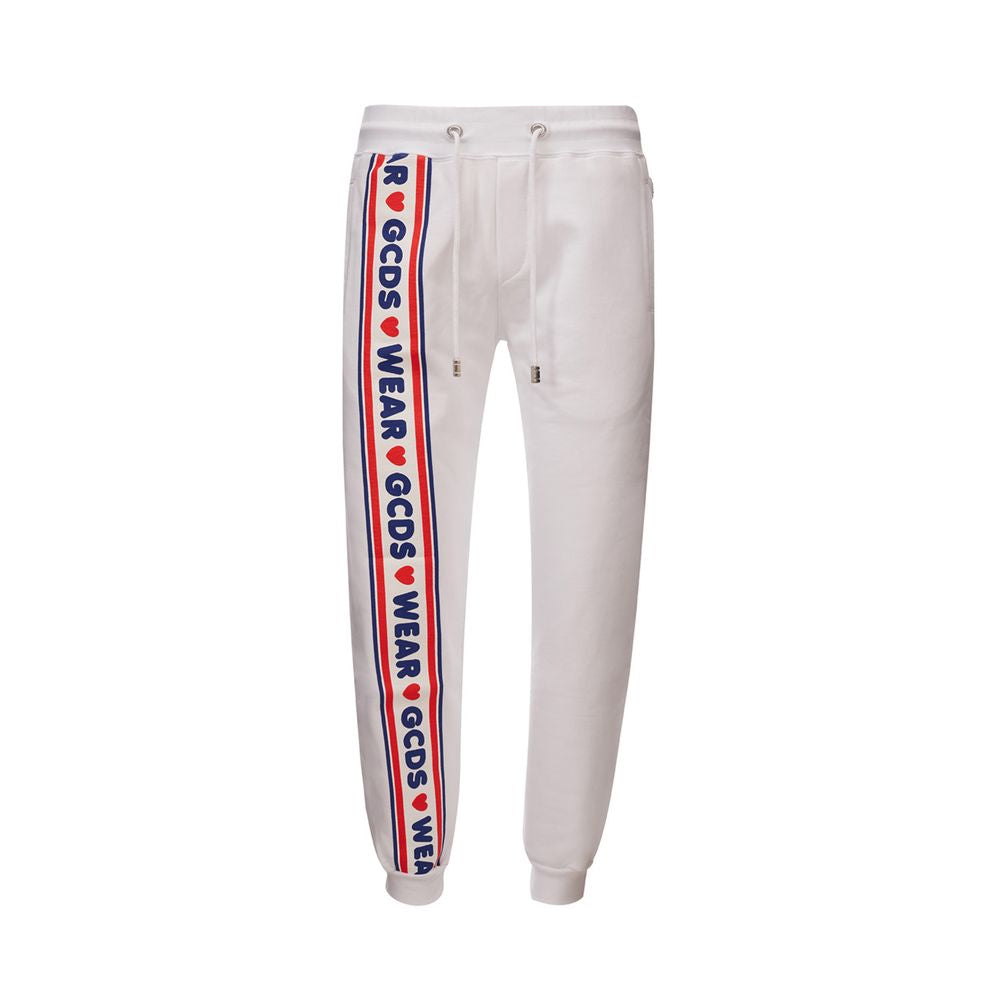Pantalon de sport en coton blanc GCDS