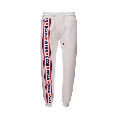 Pantaloni sportivi in ​​cotone bianco GCDS