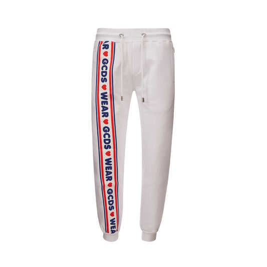 Pantaloni sportivi in ​​cotone bianco GCDS