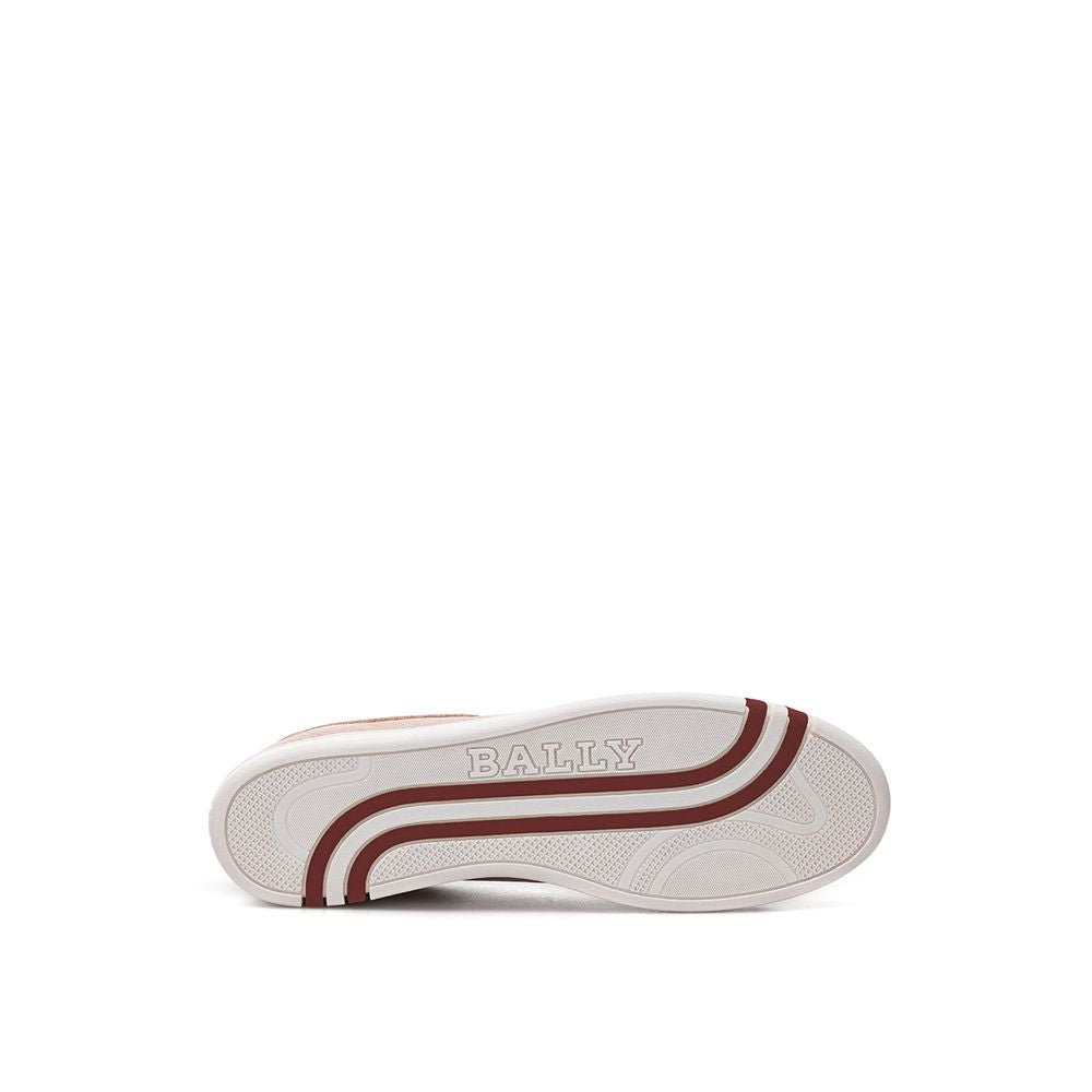 Baskets basses en cuir rose Bally