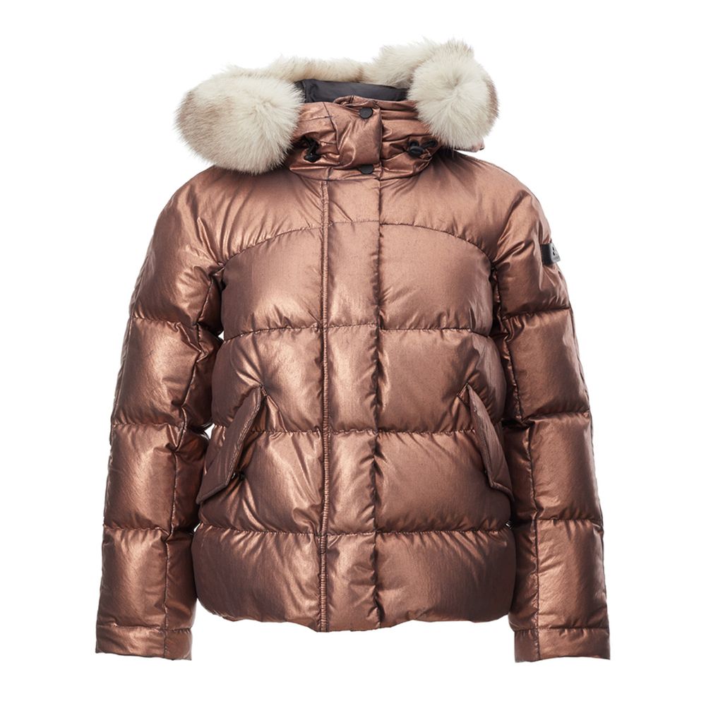 Giacca lunga Peuterey in poliestere rosa
