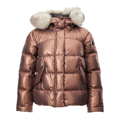 Giacca lunga Peuterey in poliestere rosa