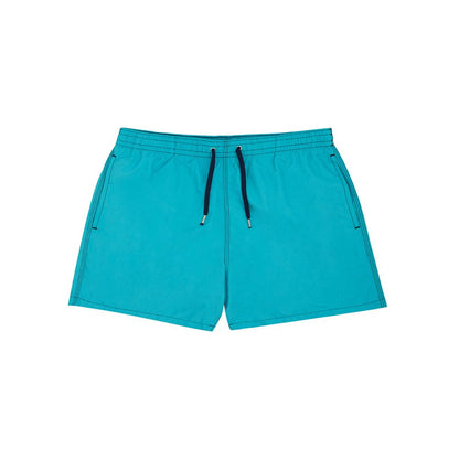 Pantaloncini da bagno in poliestere turchese Malo