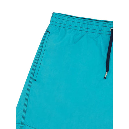 Pantaloncini da bagno in poliestere turchese Malo