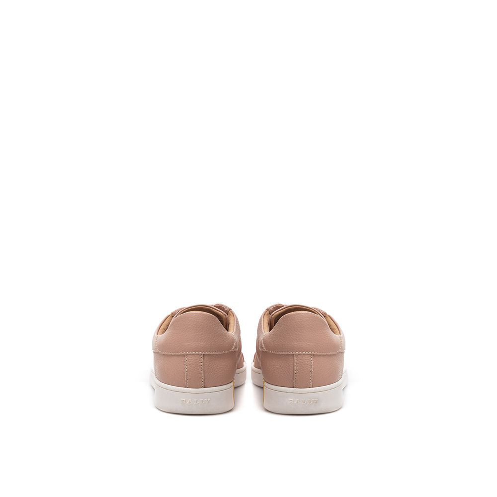 Baskets basses Bally roses en tissu et cuir