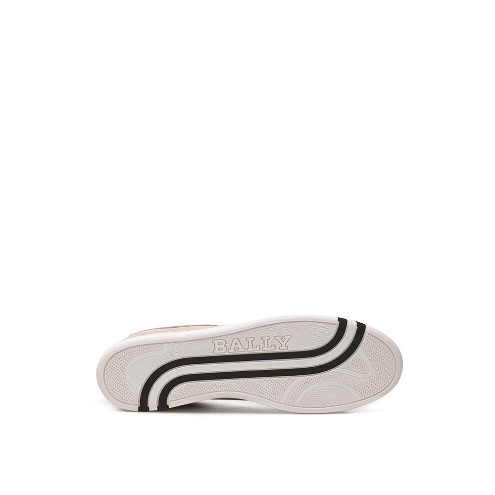Baskets basses en cuir rose Bally