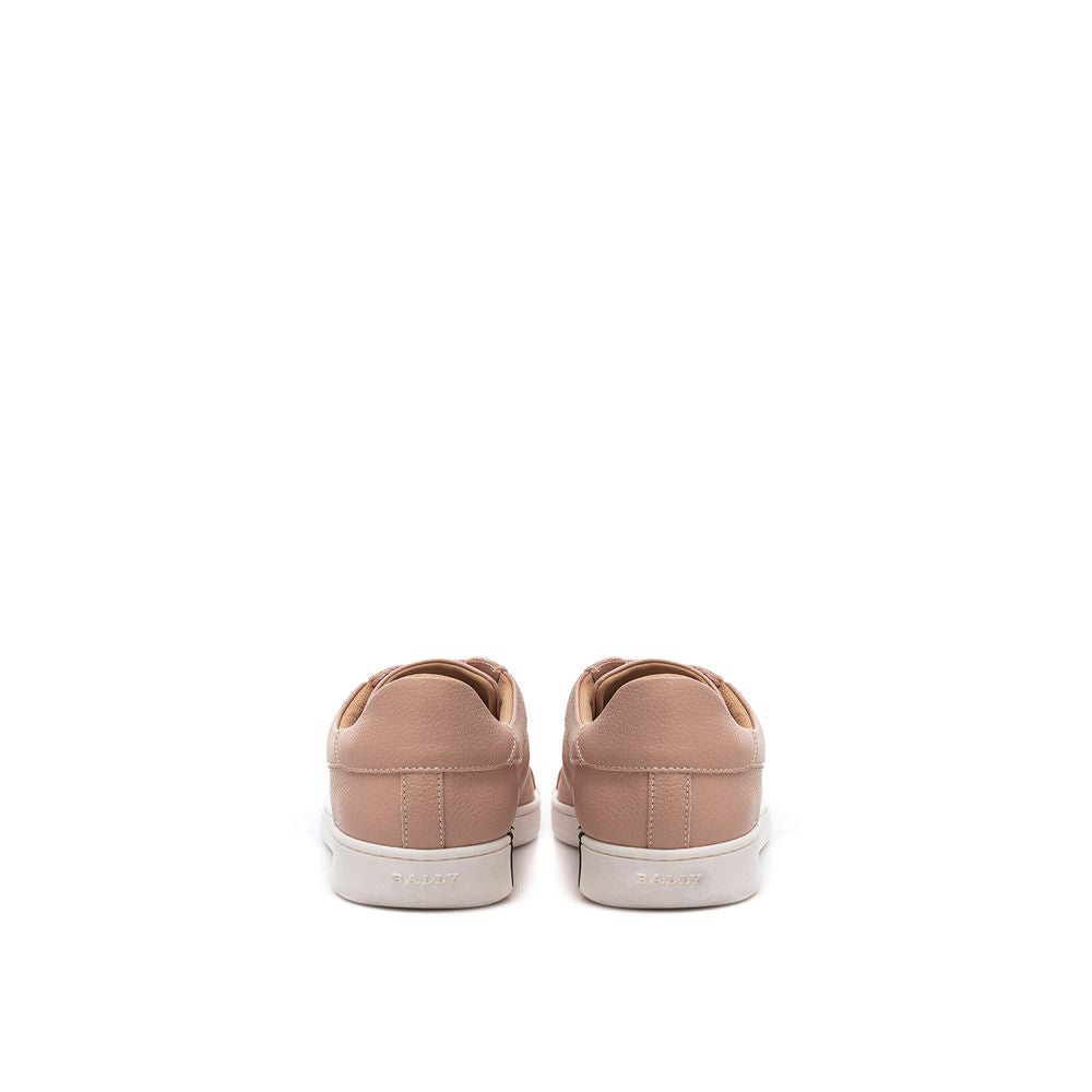 Baskets basses en cuir rose Bally