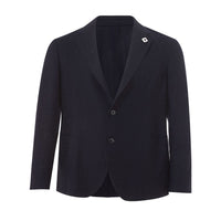 Blazer in cotone blu Lardini