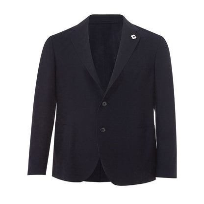 Blazer in cotone blu Lardini