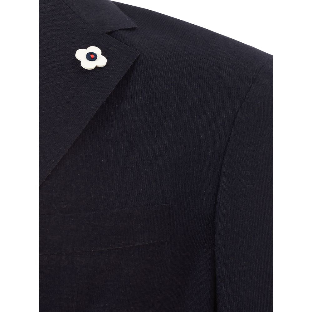 Blazer bleu en coton Lardini