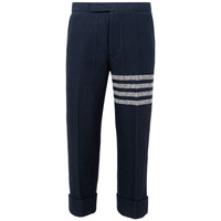 Pantaloni casual Thom Browne Blue Marabou
