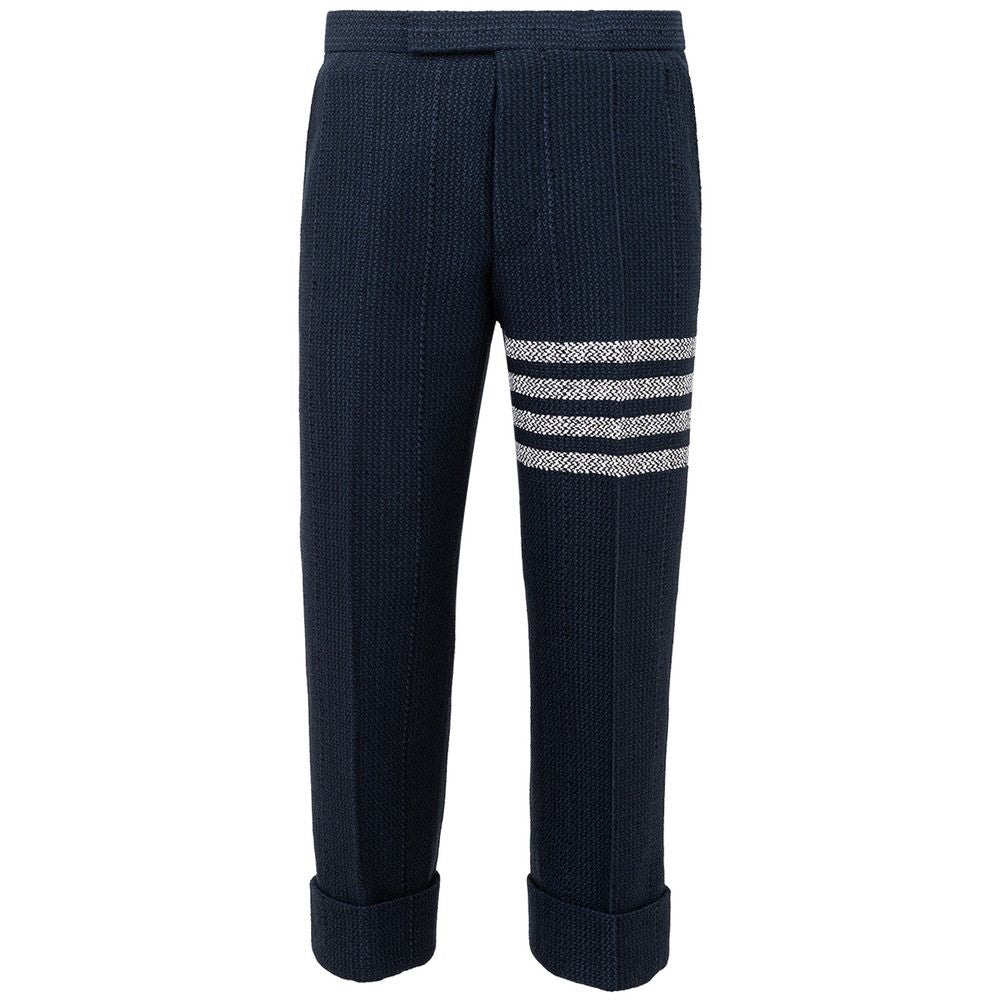 Pantalon décontracté bleu marabout Thom Browne