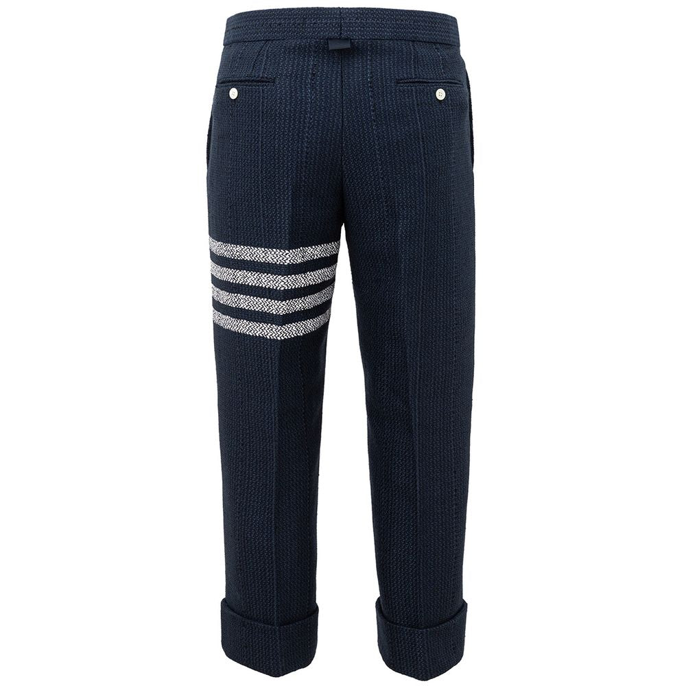 Pantalon décontracté bleu marabout Thom Browne