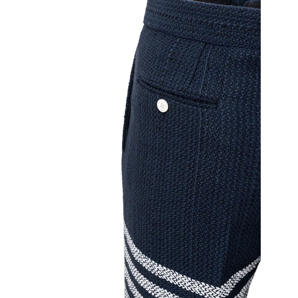 Pantalon décontracté bleu marabout Thom Browne