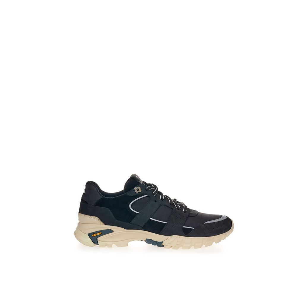 Sneakers sportive in pelle scamosciata nera Lardini