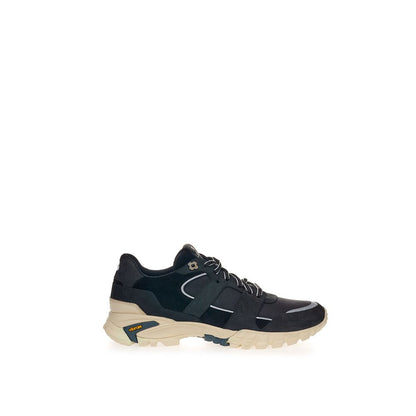 Sneakers sportive in pelle scamosciata nera Lardini