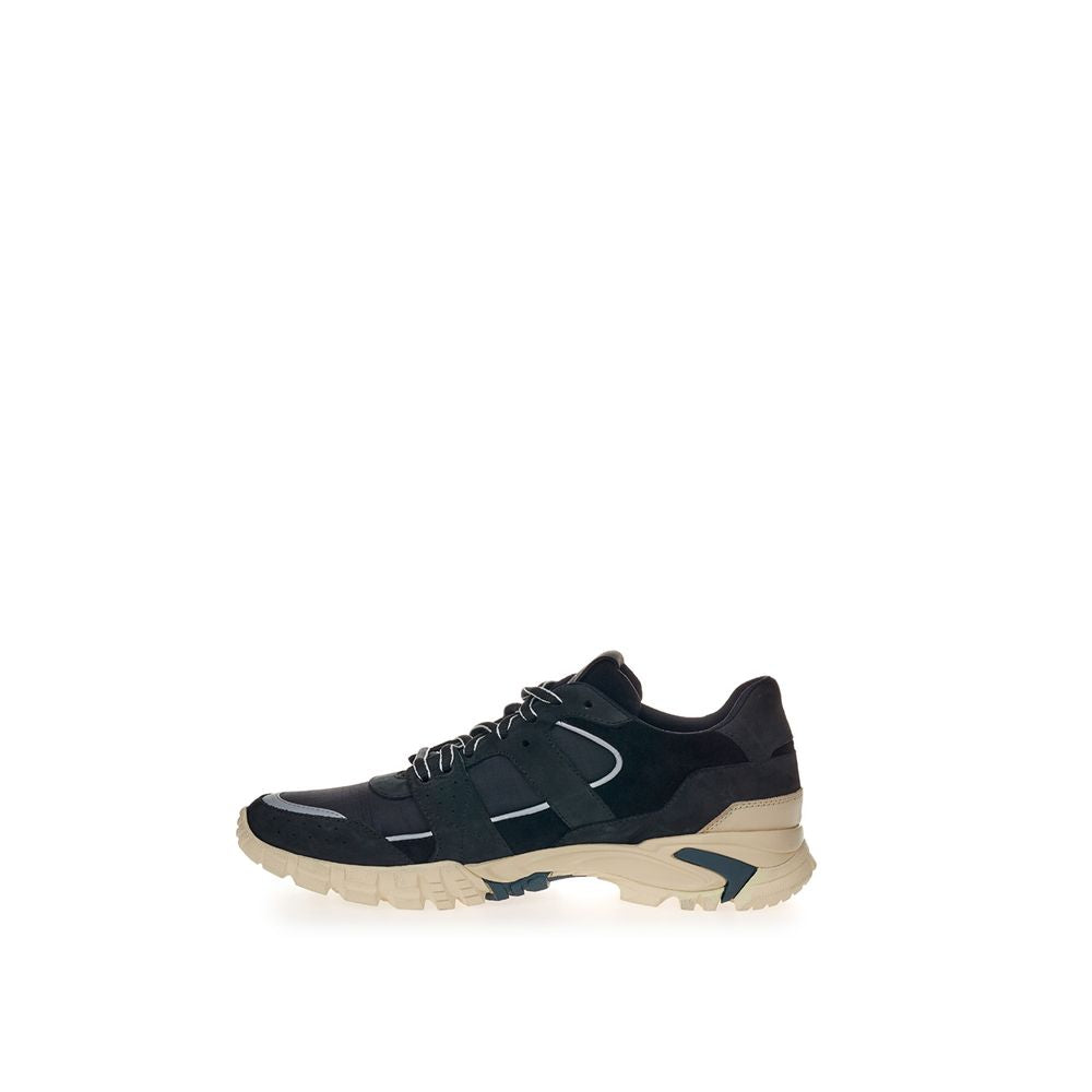 Sneakers sportive in pelle scamosciata nera Lardini