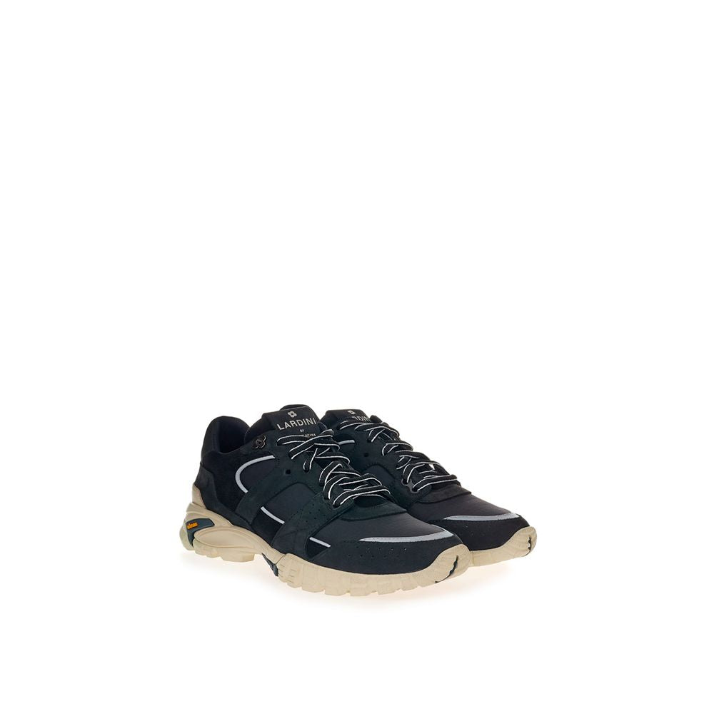 Sneakers sportive in pelle scamosciata nera Lardini