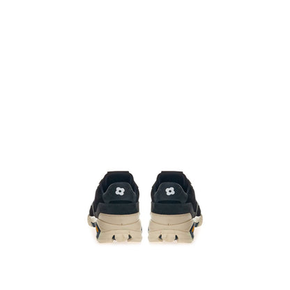 Sneakers sportive in pelle scamosciata nera Lardini