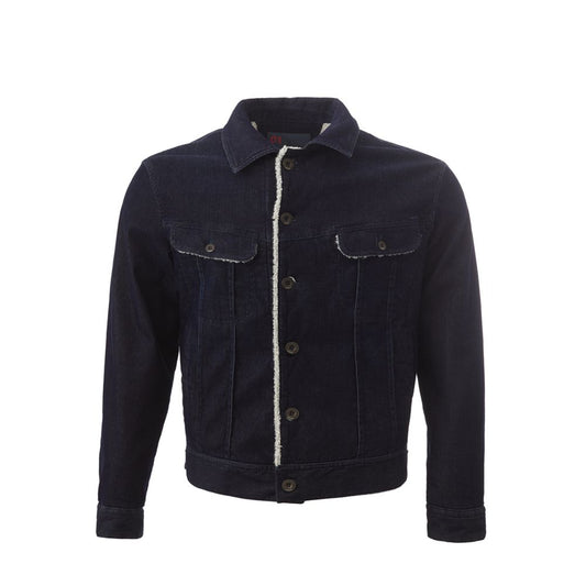 Giacca Lardini in denim di cotone blu