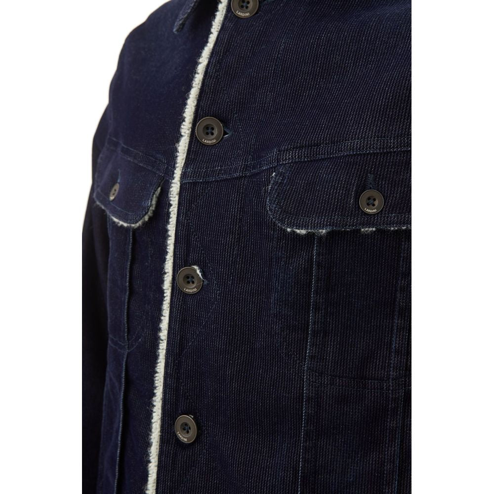 Giacca Lardini in denim di cotone blu