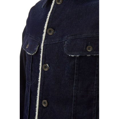 Giacca Lardini in denim di cotone blu