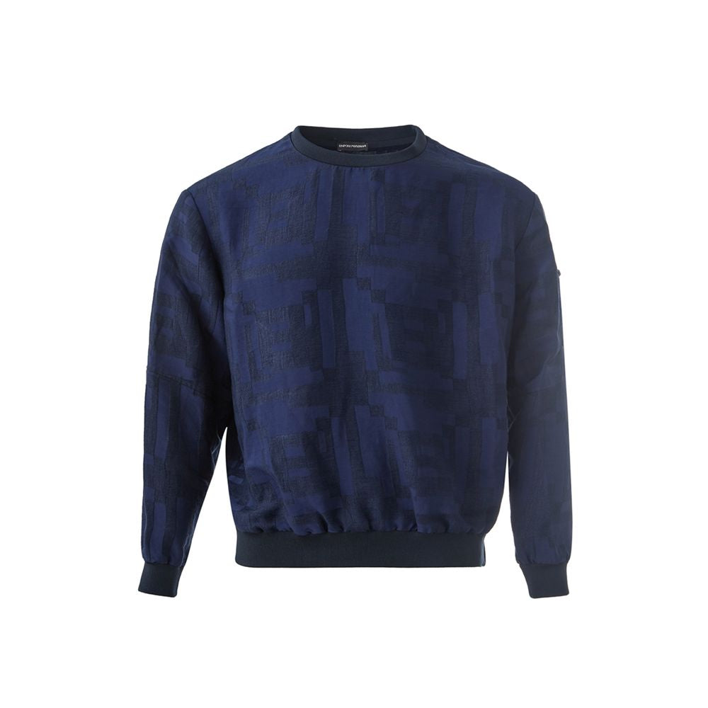 T-shirt in lino blu Emporio Armani