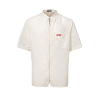 Camicia a maniche corte in poliestere bianco Dior