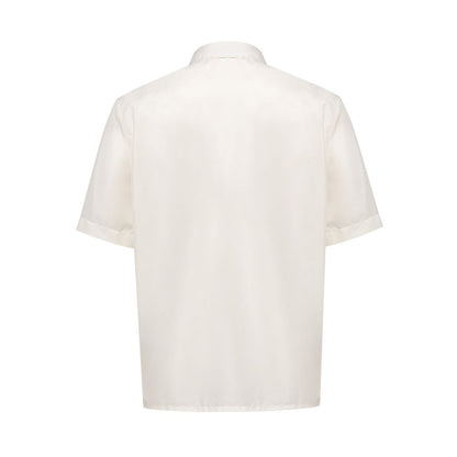 Camicia a maniche corte in poliestere bianco Dior
