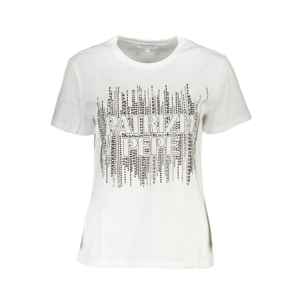 T-shirt bianca in cotone da donna Patrizia Pepe