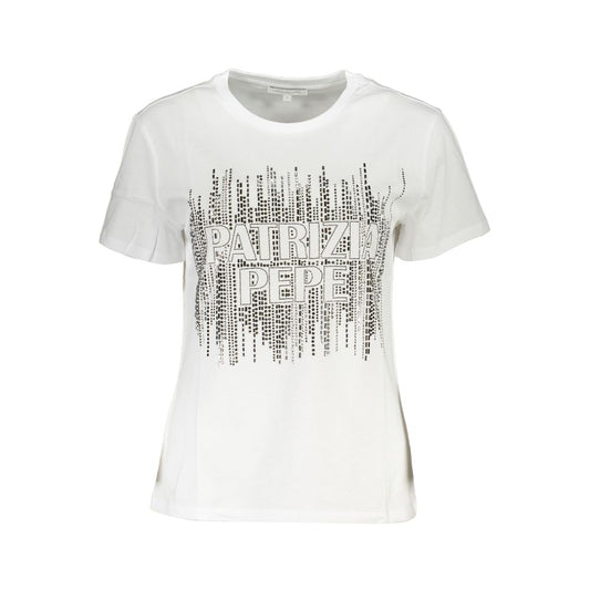 T-shirt bianca in cotone da donna Patrizia Pepe