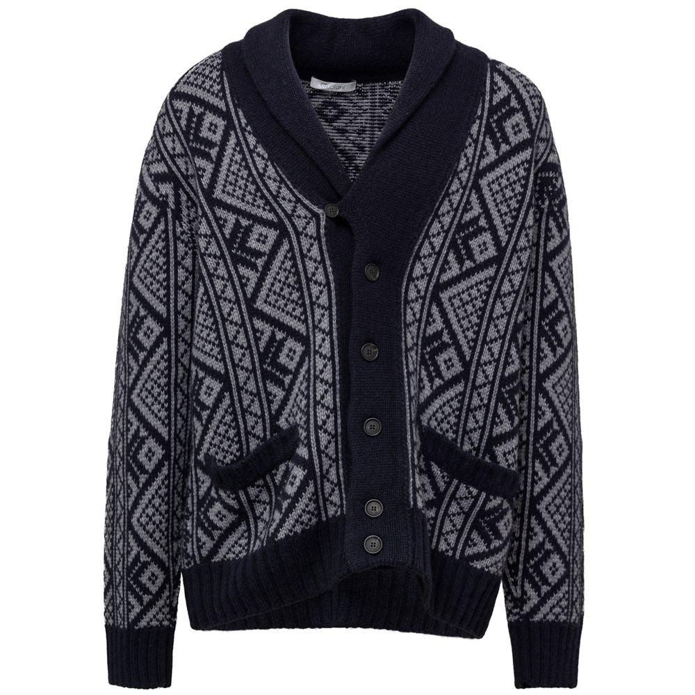Cardigan in cashmere bicolore Cruciani
