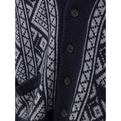 Cardigan in cashmere bicolore Cruciani
