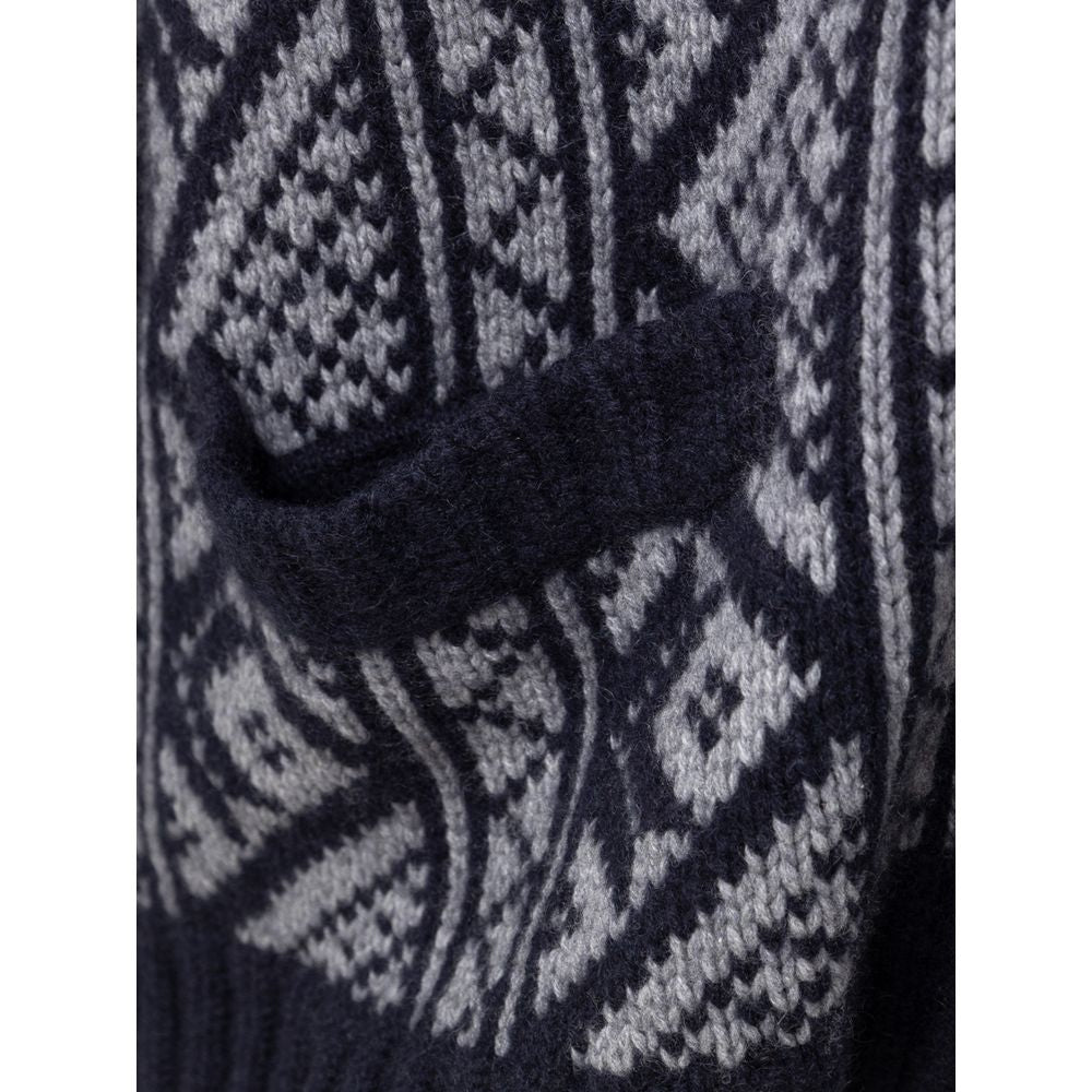 Cardigan in cashmere bicolore Cruciani